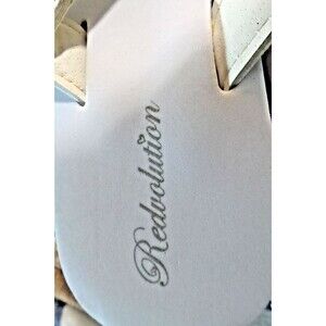 Redvolution Size 9 White  Flip Flop Studded Straps